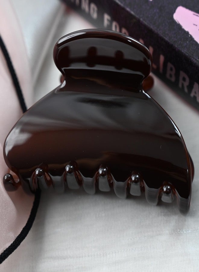 Prettyou Handmade Celluloid Acetate French Design Barrettes Tortoise Shell Claws Hair Claw Luxury Fashion Accessories Hair Clip for Women (chocolate) - Image 2